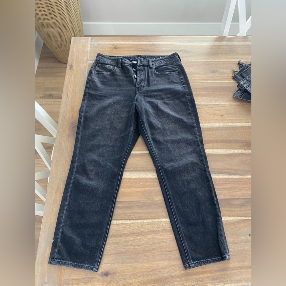 Black American Eagle High Rise Tom Girl Jeans Size 6 Short